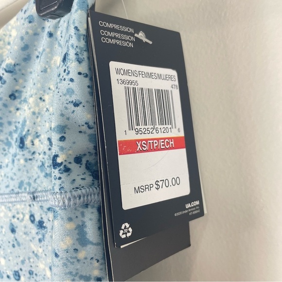 Under Armour Project Rock Heatgear Womens XS Legging Blue Athletic Compression - Picture 6 of 10